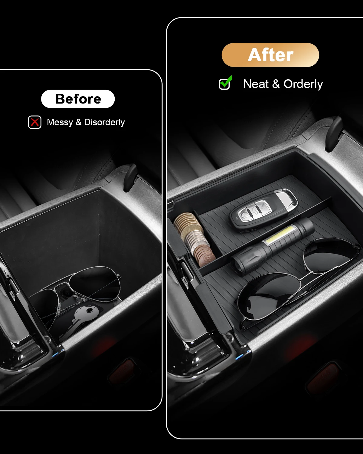 LFOTPP Car Central Storage Box for Hyundai Tucson NX4 Limited 2025 2026 Armrest Storage Box Auto Hyundai Tucson 2026 Accessories