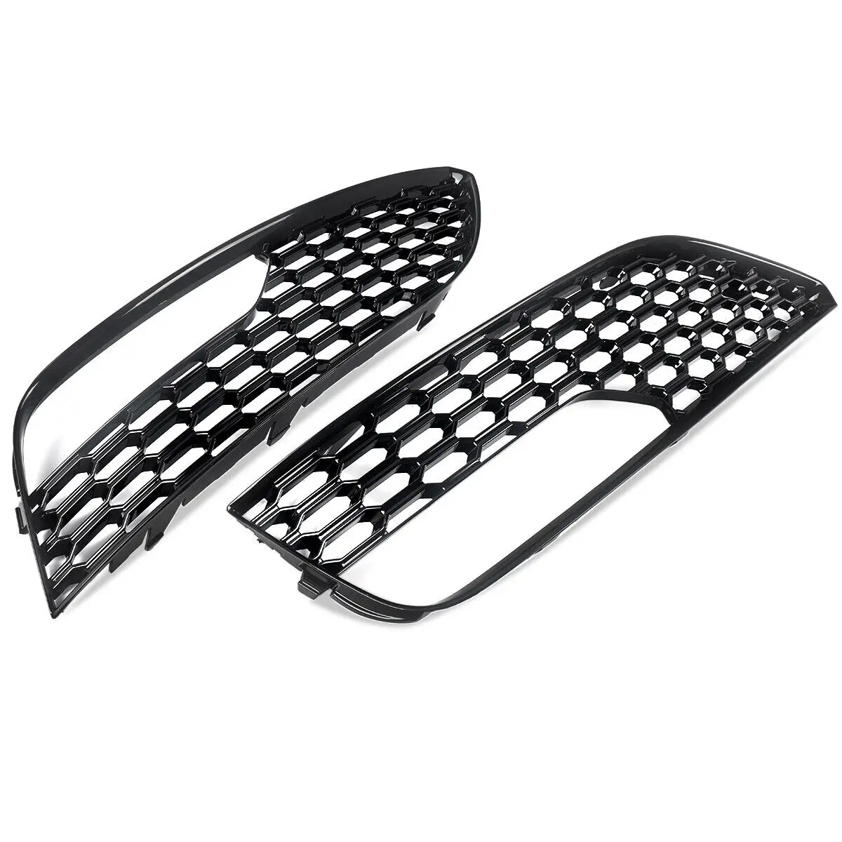 2X Honeycomb Mesh Hex For Audi A3 Standard 2013-2016 Racing Style Front Bumper Fog Light Grille 8V3807681 8V3807682 Accessories