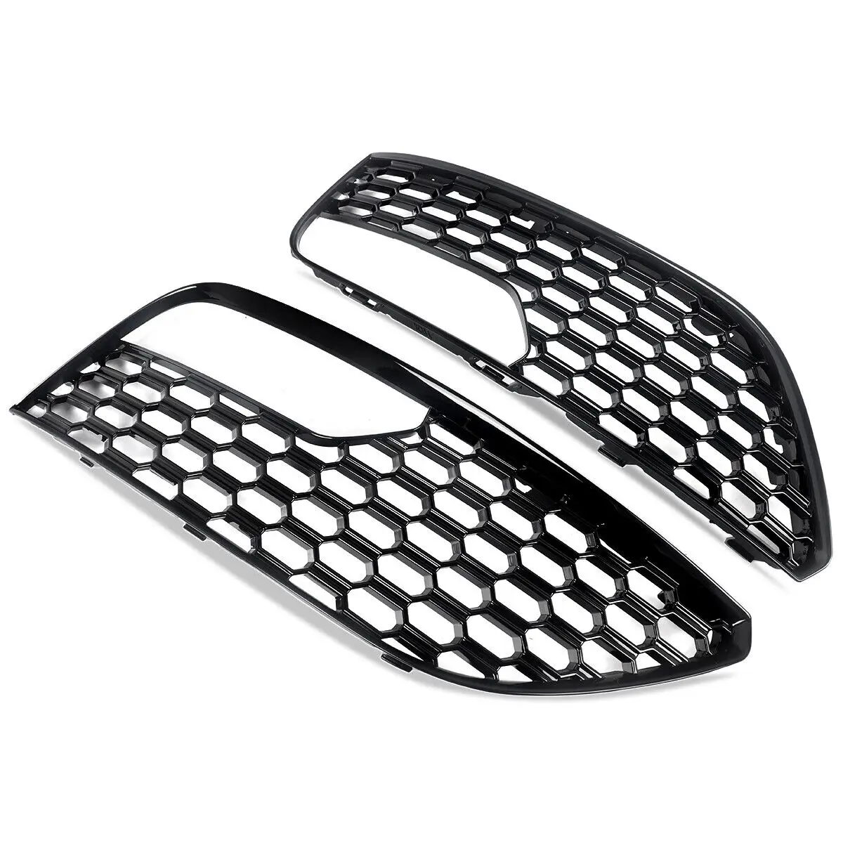 2X Honeycomb Mesh Hex For Audi A3 Standard 2013-2016 Racing Style Front Bumper Fog Light Grille 8V3807681 8V3807682 Accessories