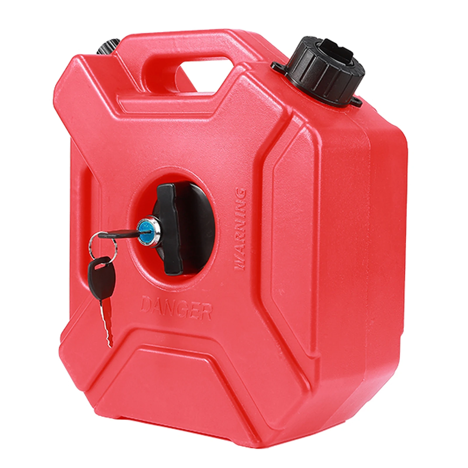 1.3 Gallon Gas Tank 5L Portable Backup Oil Can with Lock and Keys Fits for Motorcycle SUV ATV Most Cars