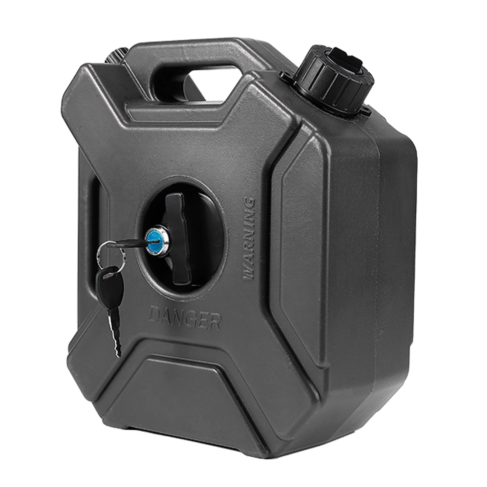 1.3 Gallon Gas Tank 5L Portable Backup Oil Can with Lock and Keys Fits for Motorcycle SUV ATV Most Cars
