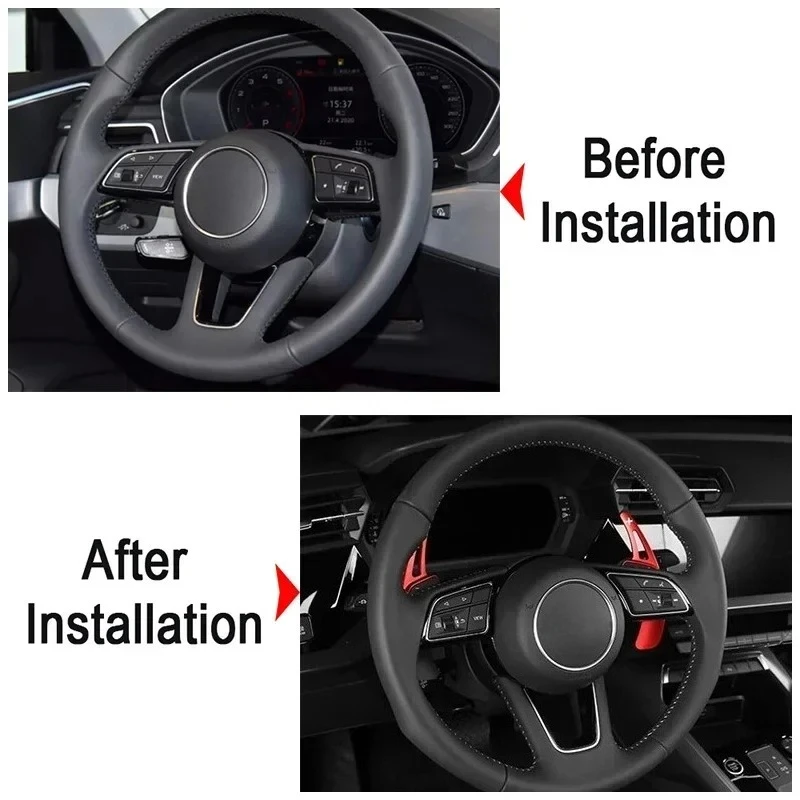 2026 Aluminum alloy Steering Wheel Paddle Shift For Audi 2017 2018 2019 S3 S5 SQ2 SQ5 TT A3 8V A4 A5 Q2 Q3 Q5 Q7