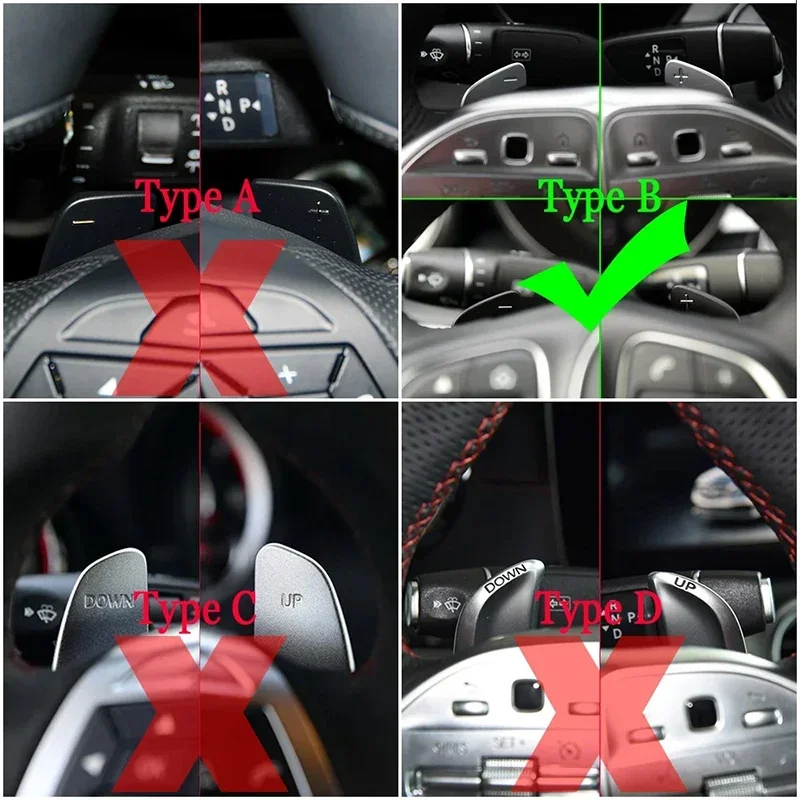 Car Steering Wheel Paddle Shifter Gear Shift Extension For Mercedes-Benz A Class W177 Sedan V177 B C E Class W205 W246 W213 GLA