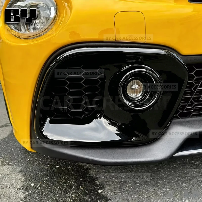 ABS Carbon Fiber / Glossy Black For Abarth 595 695 2017 -2024 LHD RHD Car Front Fog Lamp Cover Sticker 1Pair