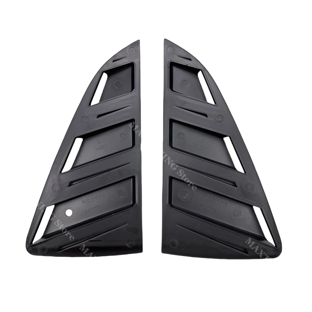 2pcs Gloss Black Rear Side Window Shutter Louver Cover Trim For Volkswagen Polo MK5 6R 6C GTI TSI TDI 2009-2017 5-Door Hatchback
