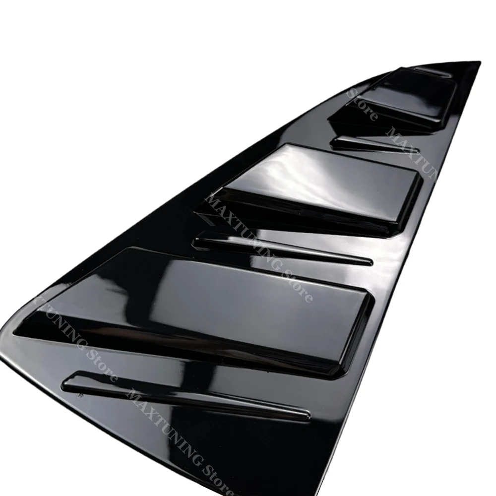 2pcs Gloss Black Rear Side Window Shutter Louver Cover Trim For Volkswagen Polo MK5 6R 6C GTI TSI TDI 2009-2017 5-Door Hatchback
