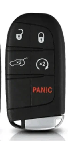Car Key Case Holder For Jeep WK2 KL BU MP Renegade Grand Cherokee Dodge Ram Charger Challenger Chrysler 300C Journey 5Buttons