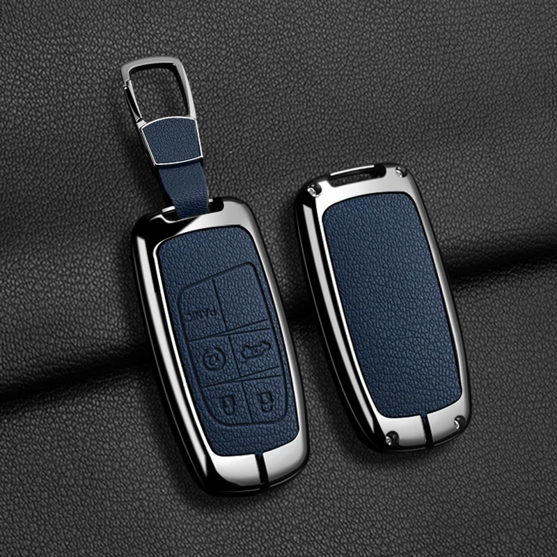 Car Key Case Holder For Jeep WK2 KL BU MP Renegade Grand Cherokee Dodge Ram Charger Challenger Chrysler 300C Journey 5Buttons