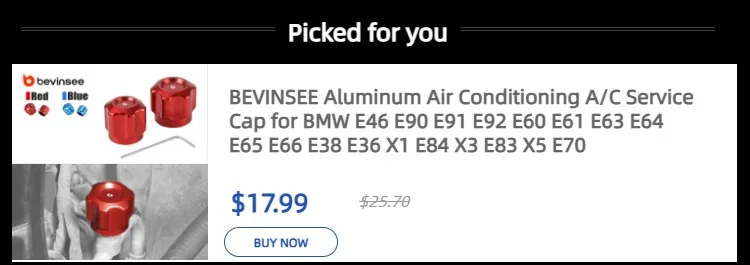 BEVINSEE Air Intake Scoops for BMW F20 F30 F32 120i 320i 328i 330i 335i 340i 420i 428i 430i 435i 440i N20 N55 B48 B58