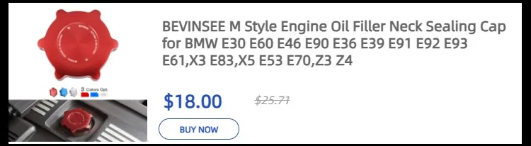 BEVINSEE Air Intake Scoops for BMW F20 F30 F32 120i 320i 328i 330i 335i 340i 420i 428i 430i 435i 440i N20 N55 B48 B58