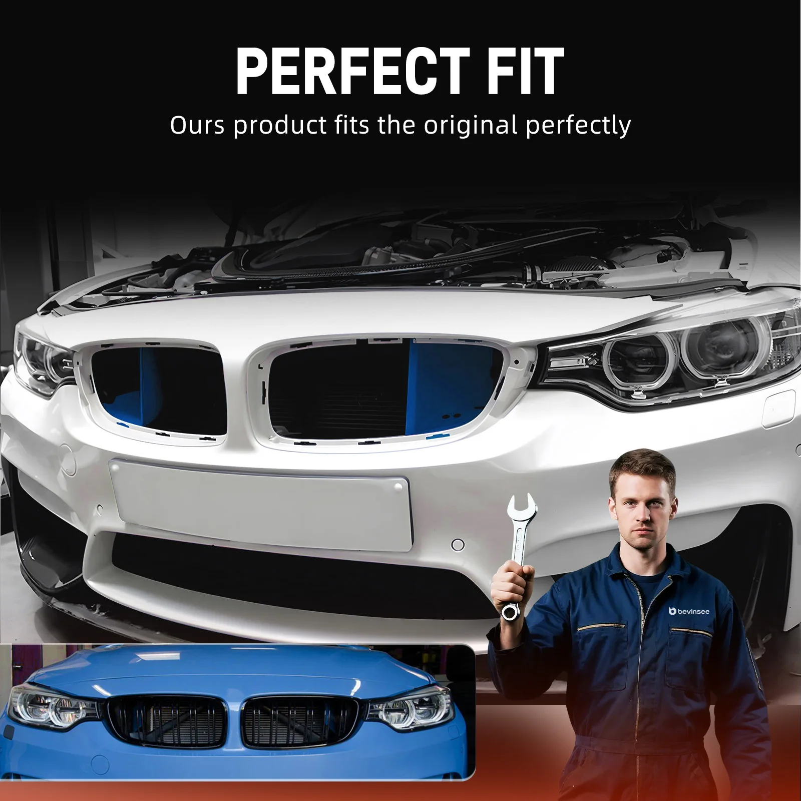 BEVINSEE Air Intake Scoops for BMW F20 F30 F32 120i 320i 328i 330i 335i 340i 420i 428i 430i 435i 440i N20 N55 B48 B58