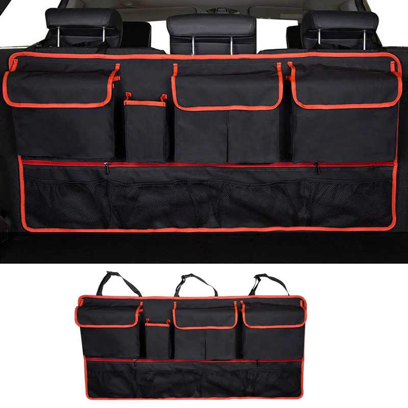 Universal Auto SUV/MPV Organizer Trunk Back Seat Storage Bag Car Rear Multifunctional Storage Net Pocket Car Interior Supplies