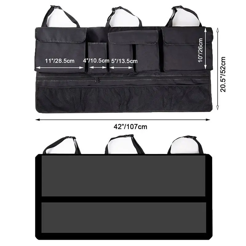 Universal Auto SUV/MPV Organizer Trunk Back Seat Storage Bag Car Rear Multifunctional Storage Net Pocket Car Interior Supplies