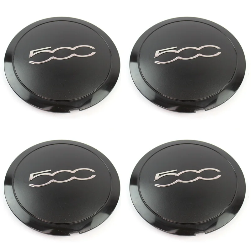 4PCS 133mm Hubcap For Fiat 500 Wheels Centre Hub Caps Set 68078419AC 68078421AC Dust Cover Wheel Hub Cap Replacement 51884863