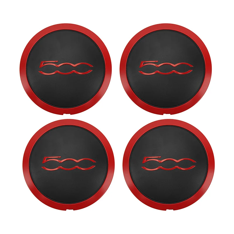 4PCS 133mm Hubcap For Fiat 500 Wheels Centre Hub Caps Set 68078419AC 68078421AC Dust Cover Wheel Hub Cap Replacement 51884863