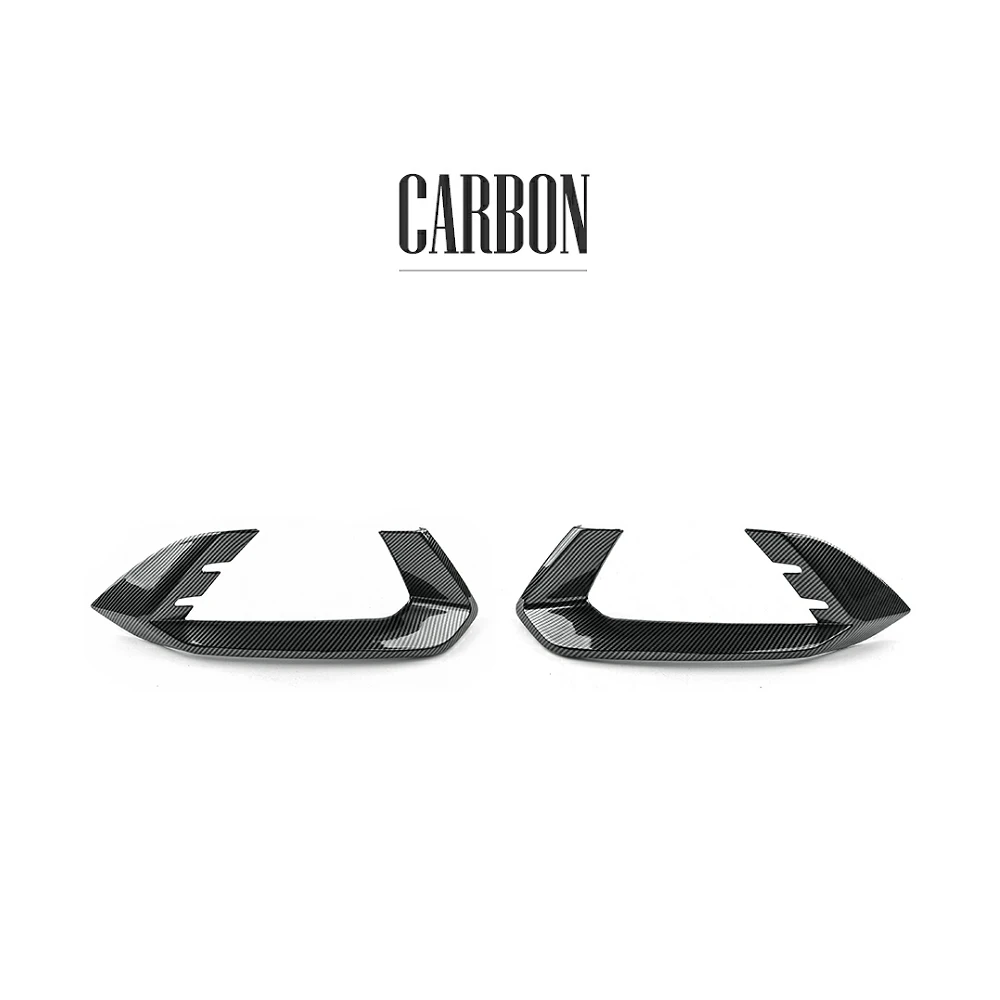 For Kia Sportage NQ5 2023-2026 Carbon Fiber Style Black Front Fog Light Lamp Cover Trim Accessories LHD/RHD