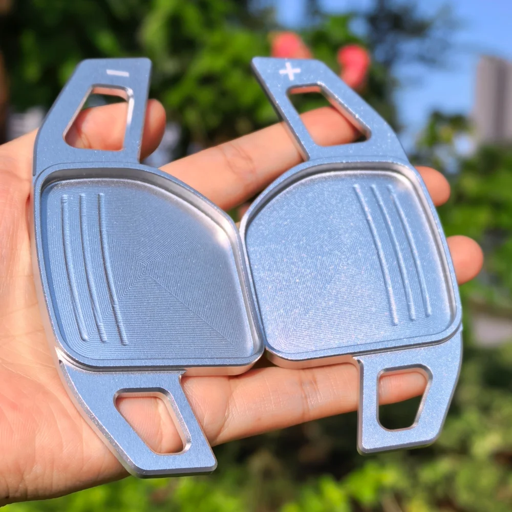 2Pcs Steering Wheel Paddles Extension Shifters For Audi A4 B8 A3 8P S3 A5 A6 S6 C6 Q5 A8 R8 TTS MK2 8J Avant DSG Car Styling
