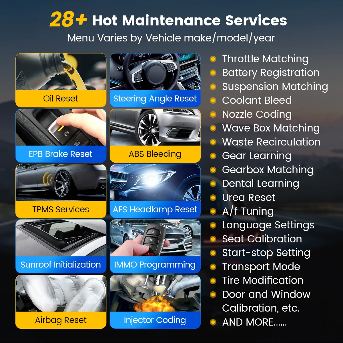 Lifetime Free Update MUCAR VO6 OBD2 Scanner All Systems Diagnostic 28 Reset Auto VIN EPB/BMS/SAS/ABS Sevice for All Cars
