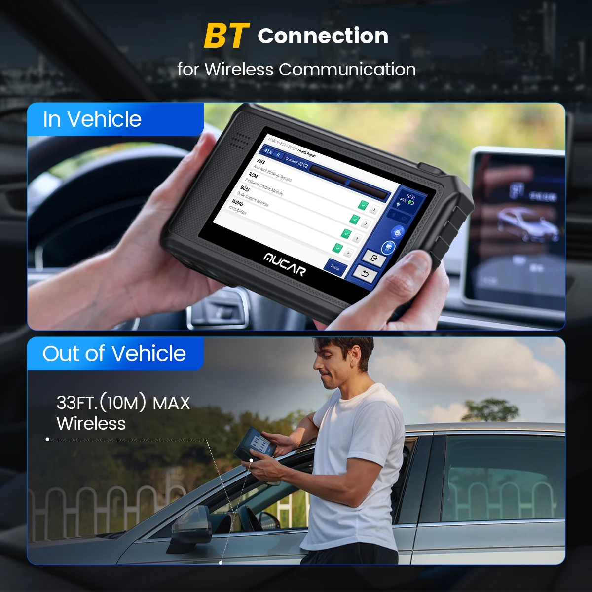 Lifetime Free Update MUCAR VO6 OBD2 Scanner All Systems Diagnostic 28 Reset Auto VIN EPB/BMS/SAS/ABS Sevice for All Cars