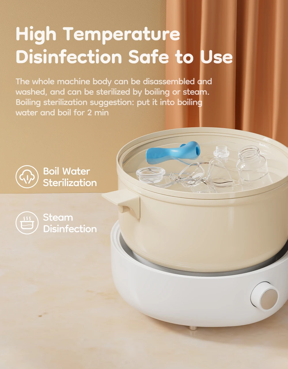 Manual Breast Pump Food Grade Silicone BPA-Free Portable Breastfeeding Milk Extractor With Soft Cushion&Gentle Suction MB7