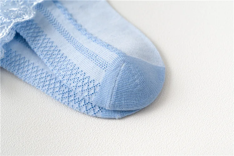 10 Pairs/lot Baby Girls Kids Socks Lace Ruffle Princess Mesh Children Ankle Short Breathable Cotton White Pink Blue Toddler Sock