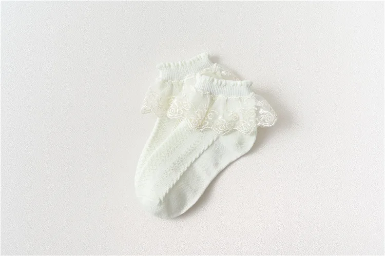 10 Pairs/lot Baby Girls Kids Socks Lace Ruffle Princess Mesh Children Ankle Short Breathable Cotton White Pink Blue Toddler Sock
