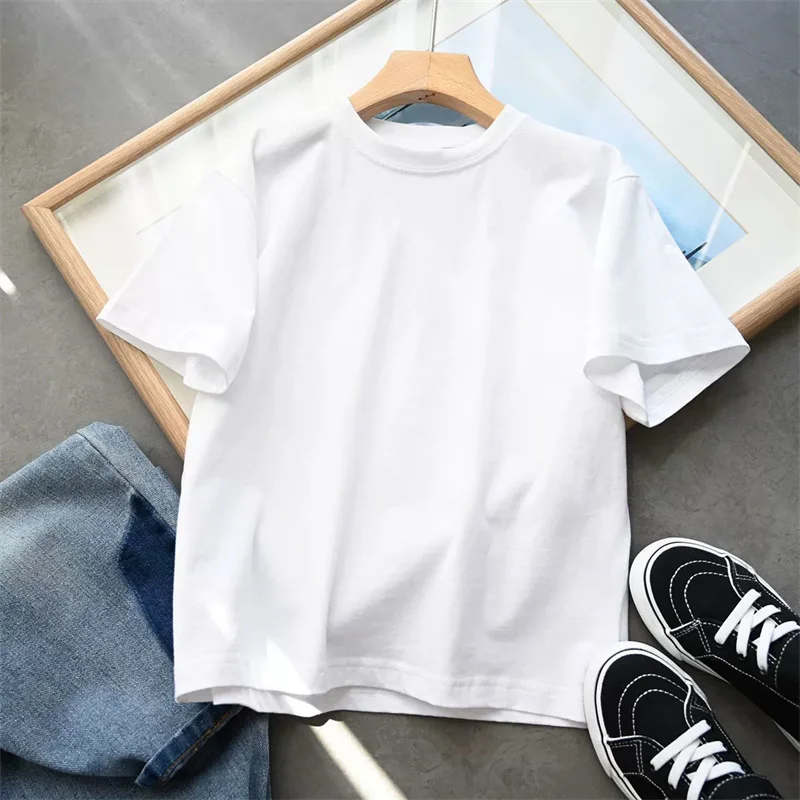 100% Cotton Men's T-shirt O-neck Solid Color Bottoming Shirt Universal Casual Breathable T-shirt Tops Spring Autumn