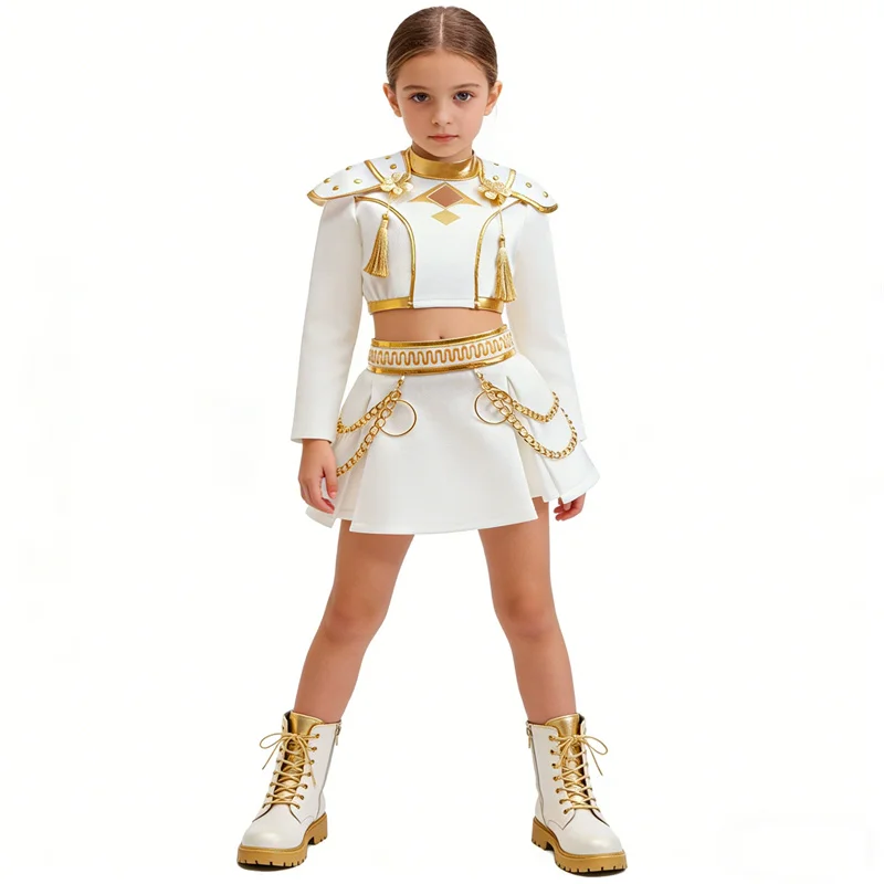Girls Cartoon Cosplay Sets Children Fashion Stage Performance Clothing Outfits Kids Movie Role-playing Costume Suits 3-12 Years