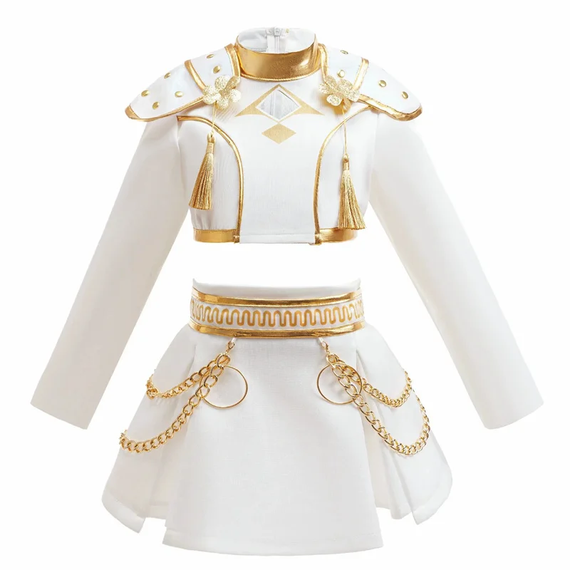 Girls Cartoon Cosplay Sets Children Fashion Stage Performance Clothing Outfits Kids Movie Role-playing Costume Suits 3-12 Years