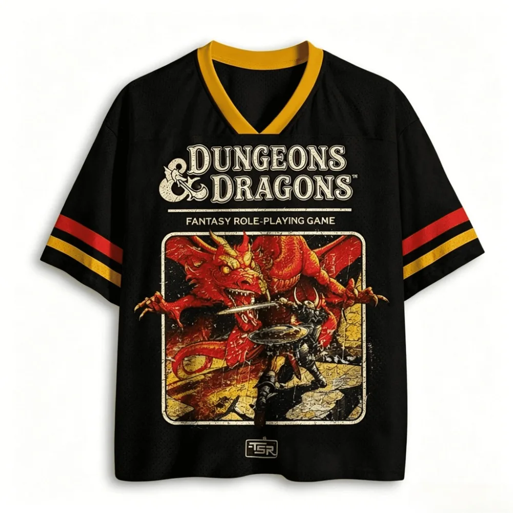 Retro Dragon and Dungeon 74 Fantasy Role Playing Game Dragon 3D Print Breatha Quick-Dry Men T-Shirt Casual Parent-child Clothing