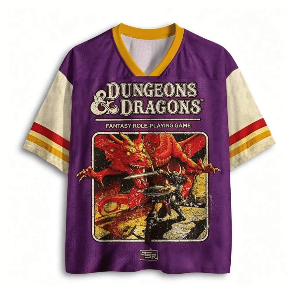 Retro Dragon and Dungeon 74 Fantasy Role Playing Game Dragon 3D Print Breatha Quick-Dry Men T-Shirt Casual Parent-child Clothing
