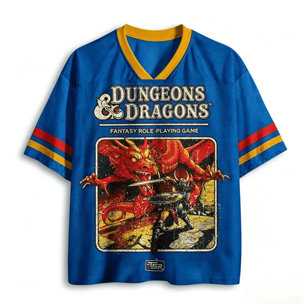 Retro Dragon and Dungeon 74 Fantasy Role Playing Game Dragon 3D Print Breatha Quick-Dry Men T-Shirt Casual Parent-child Clothing