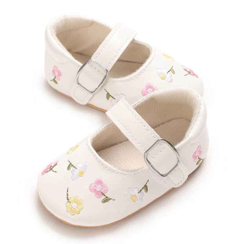 0-1Year Baby Shoes Infant Pre-Walker Shoes Girls Princess Bow Shoes Cute Breathable Flower Soft Sole Casual Sports Footwear