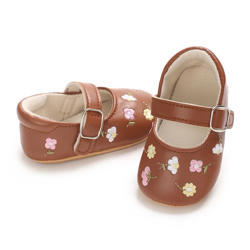 0-1Year Baby Shoes Infant Pre-Walker Shoes Girls Princess Bow Shoes Cute Breathable Flower Soft Sole Casual Sports Footwear