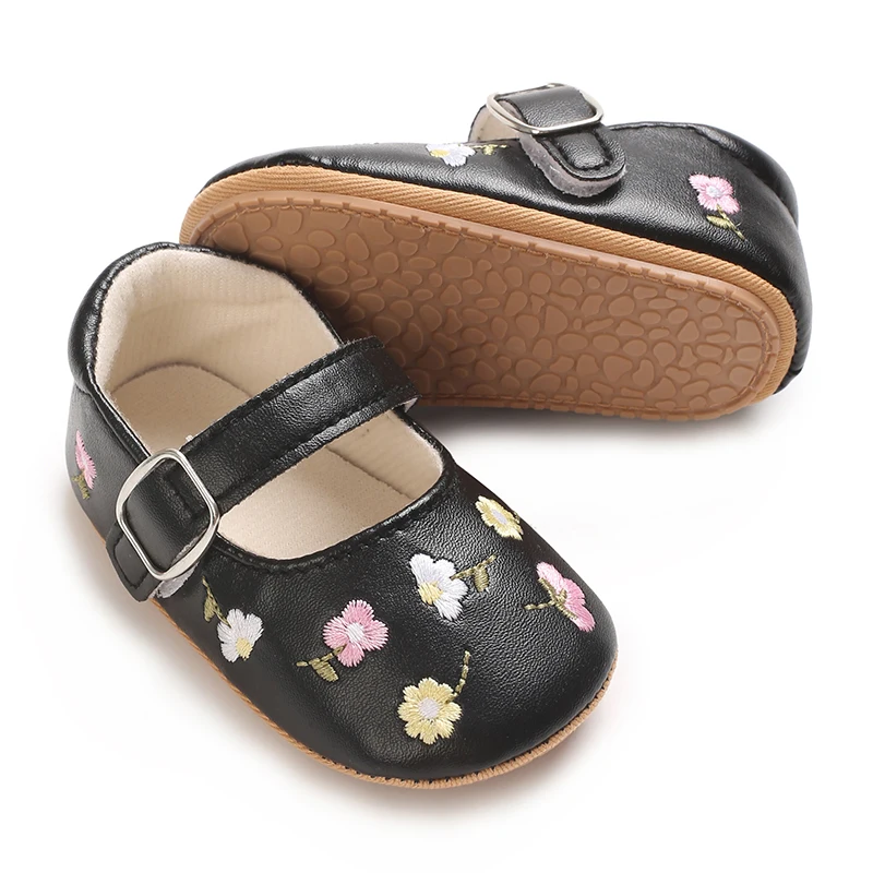 0-1Year Baby Shoes Infant Pre-Walker Shoes Girls Princess Bow Shoes Cute Breathable Flower Soft Sole Casual Sports Footwear