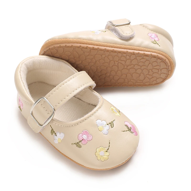0-1Year Baby Shoes Infant Pre-Walker Shoes Girls Princess Bow Shoes Cute Breathable Flower Soft Sole Casual Sports Footwear