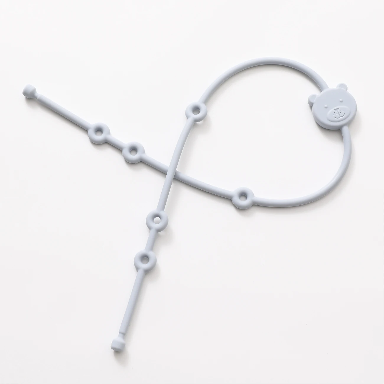 6pcs Baby Silicone Toys Straps ,Cartoon Animal Shape Anti-Lost Adjustable Pacifier Chain For For Strollers, High Chairs