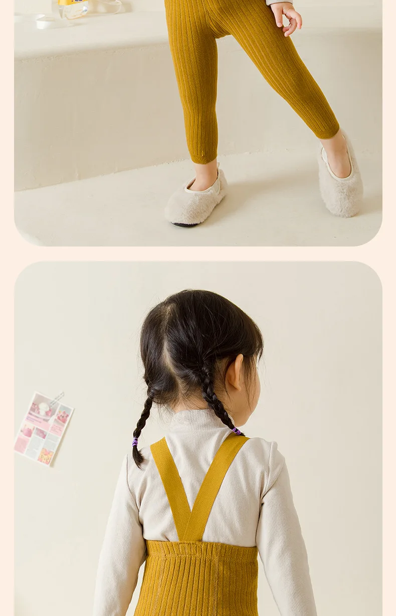 Baby Girl Boys Stocking Toddler Knit Tights Newborn Suspender Tights Pantyhose Solid High Waist Overall Leggings