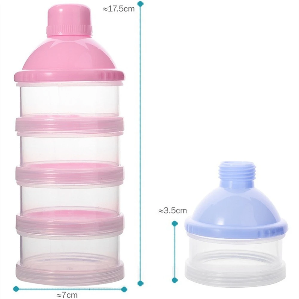 Portable Milk Powder Formula Dispenser Food Container Storage Feeding Boxes for Baby Kids Toddler 4/5 Grid Baby Food Storage Box