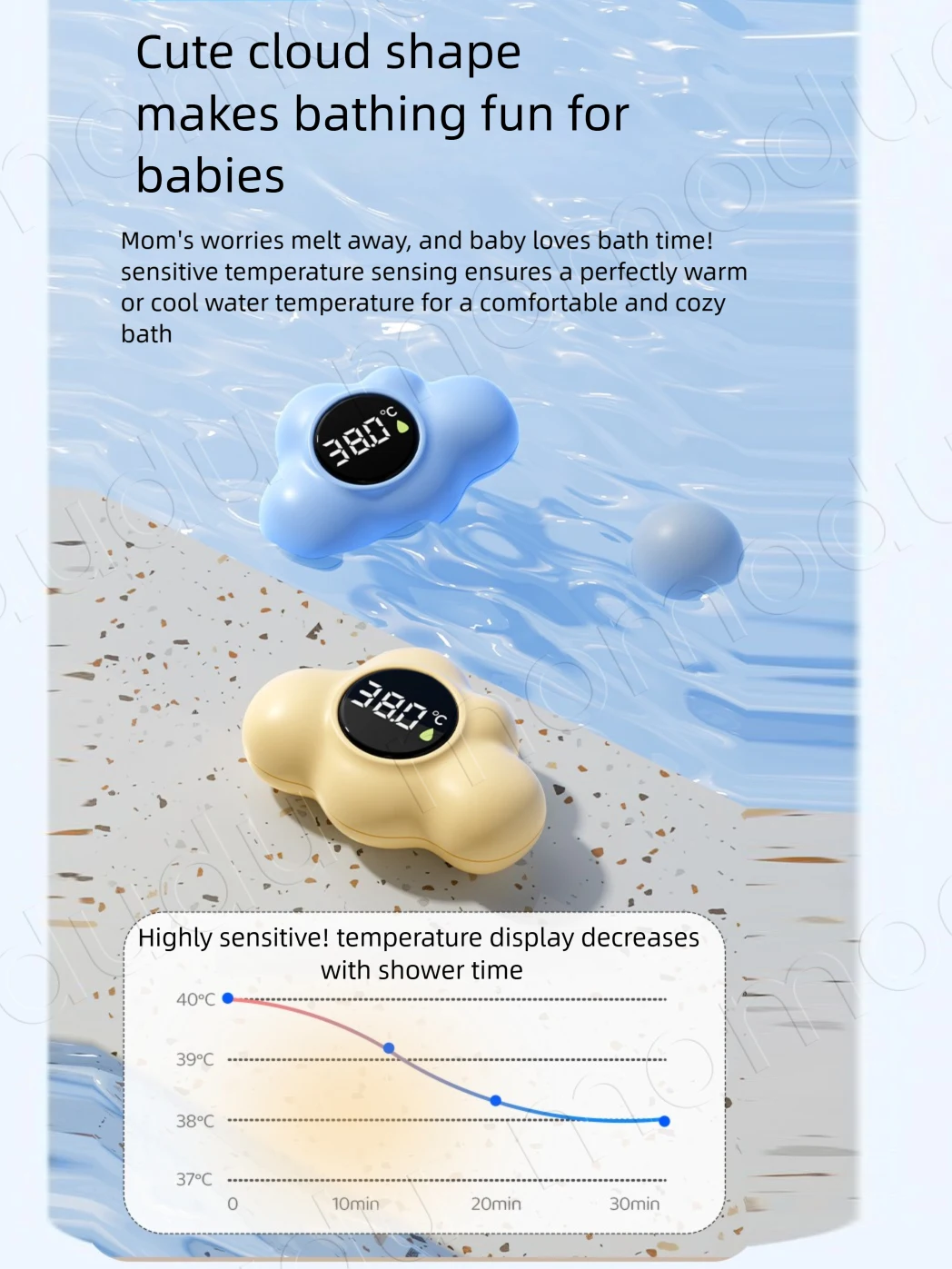 Baby Bath Temperature Meter Floating Digital Water Baby Bath Temperature Meter LED Display Temperature Tester Safety Cartoon