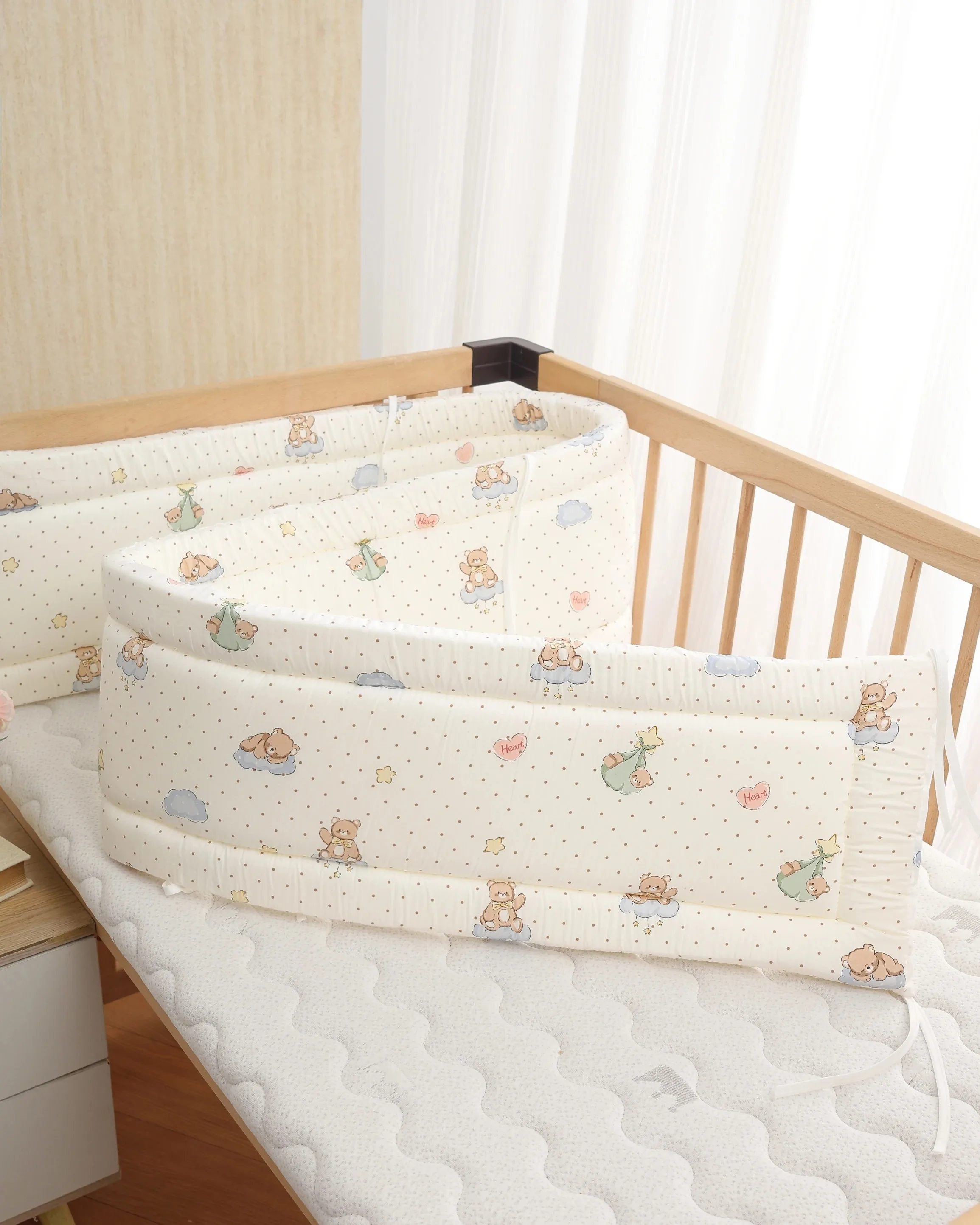 1-piece Crib Around Newborns Around Cushion Protector Pillow Baby Bed Bumper For Newborns Soft Cotton Thicken Bumper