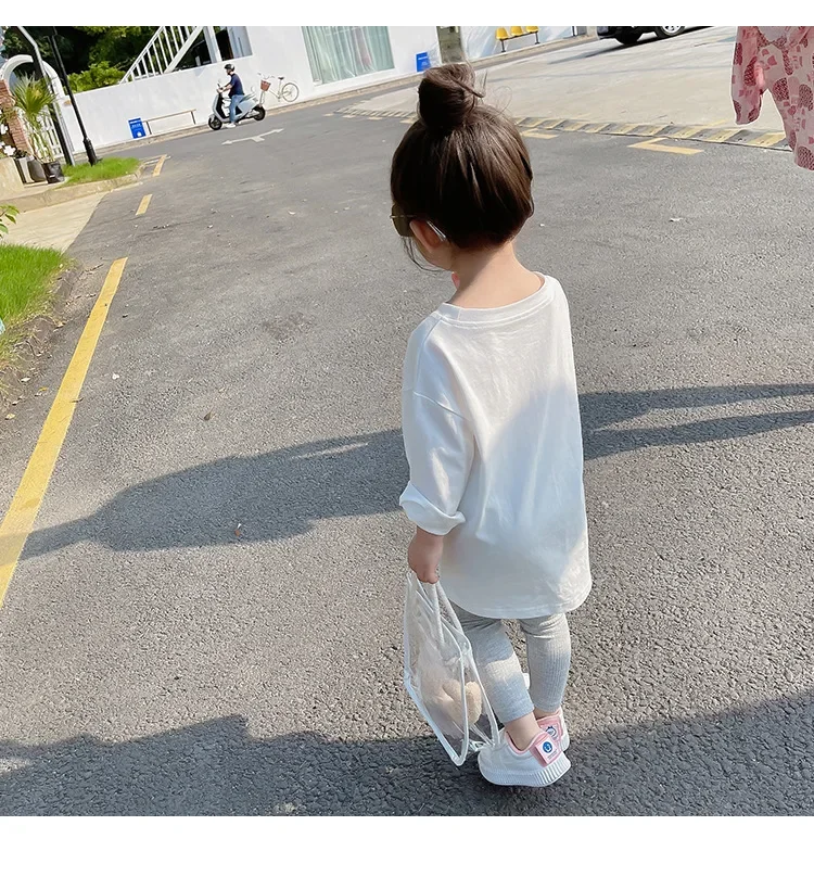 Autumn Children's Fashionable Sports Set Baby Girl Sweater + Leggings Two-piece Sets Girl Toddler Cartoon Alphabet Clothing