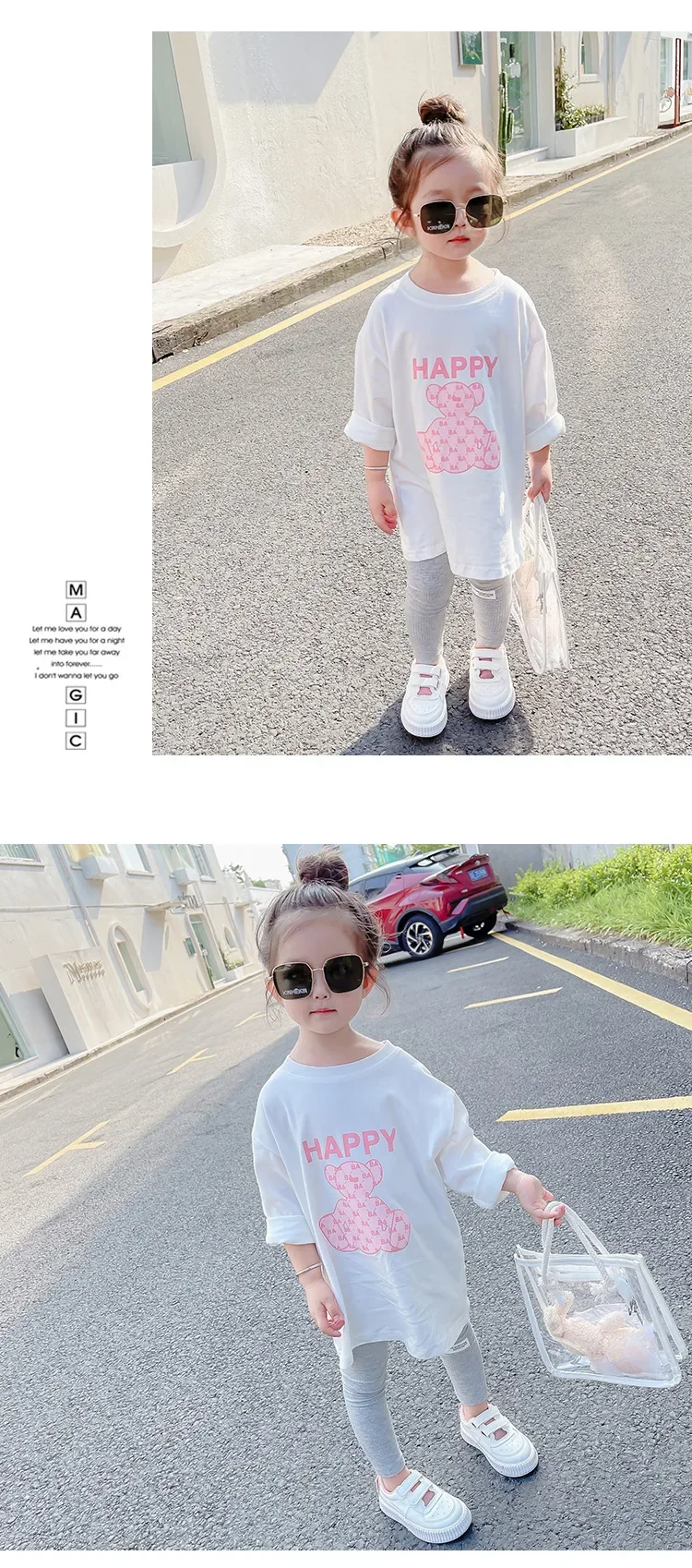 Autumn Children's Fashionable Sports Set Baby Girl Sweater + Leggings Two-piece Sets Girl Toddler Cartoon Alphabet Clothing