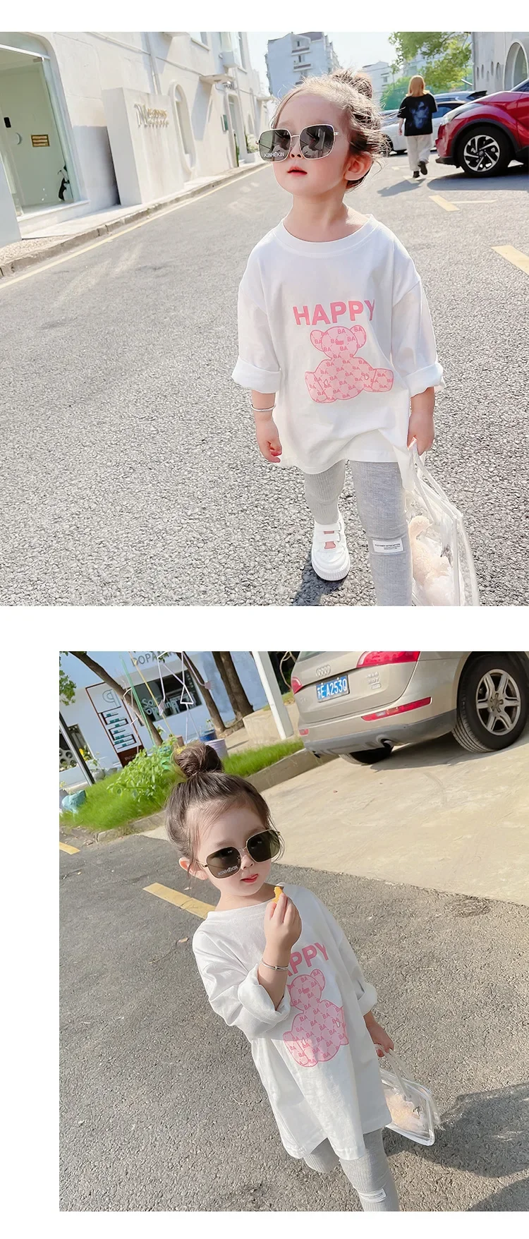 Autumn Children's Fashionable Sports Set Baby Girl Sweater + Leggings Two-piece Sets Girl Toddler Cartoon Alphabet Clothing
