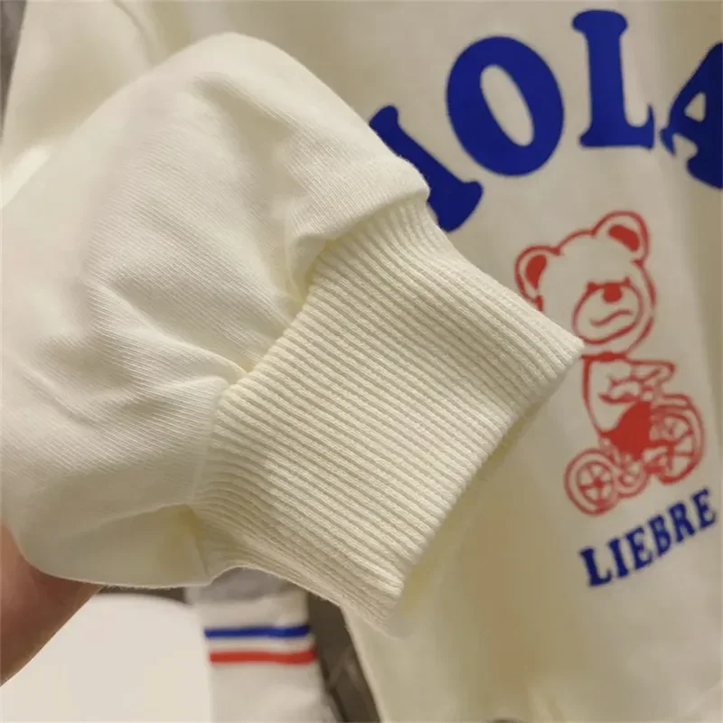 Autumn Children's Fashionable Sports Set Baby Girl Sweater + Leggings Two-piece Sets Girl Toddler Cartoon Alphabet Clothing