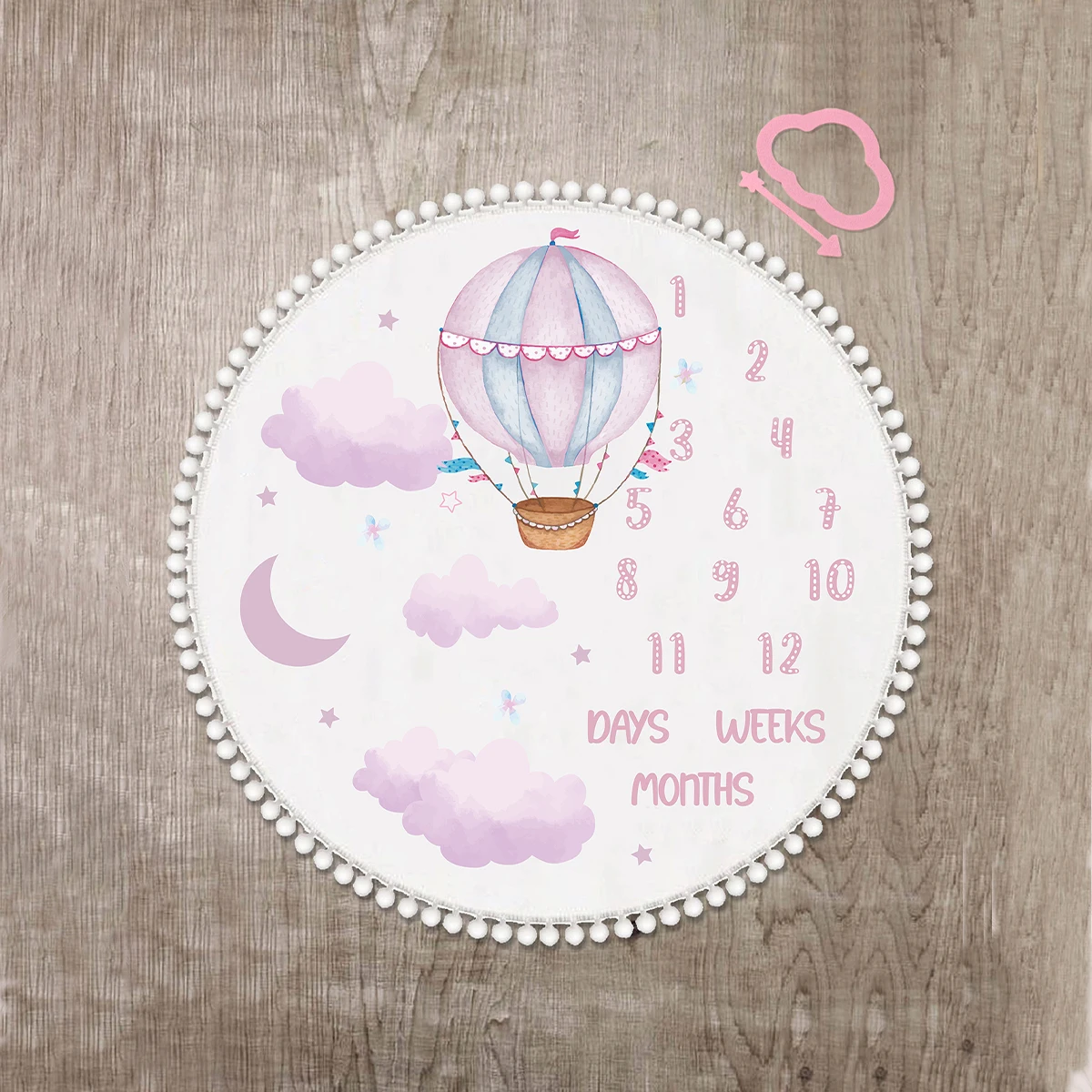 Ylsteed Flannel Month Milestone Blanket Baby First Year Calendar Monthly Growth Chart Shower Gift Newborn Photography Backdrop