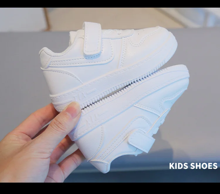Autumn Children Sneaker Boys Casual Shoes Leather Flat Student Walking Shoes Non-slip Girl Lightweight Sports Tennis Footwear