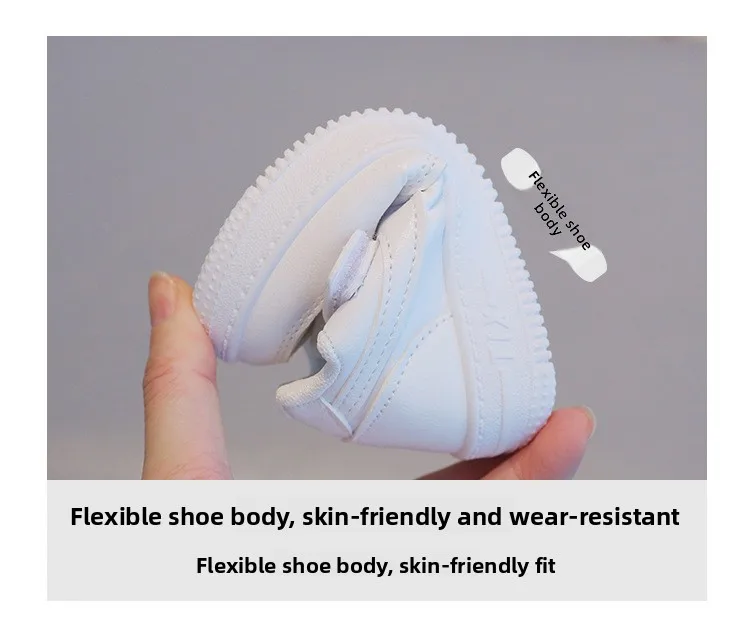 Autumn Children Sneaker Boys Casual Shoes Leather Flat Student Walking Shoes Non-slip Girl Lightweight Sports Tennis Footwear