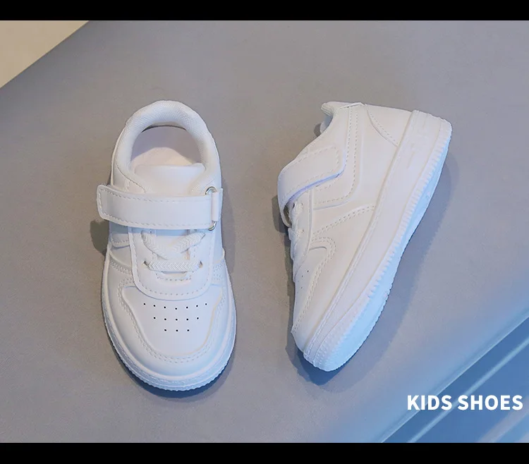 Autumn Children Sneaker Boys Casual Shoes Leather Flat Student Walking Shoes Non-slip Girl Lightweight Sports Tennis Footwear
