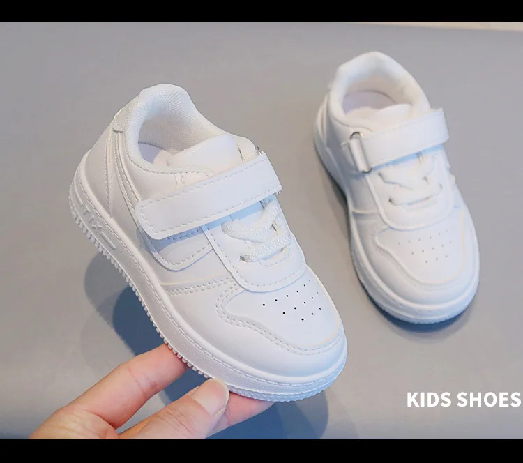 Autumn Children Sneaker Boys Casual Shoes Leather Flat Student Walking Shoes Non-slip Girl Lightweight Sports Tennis Footwear